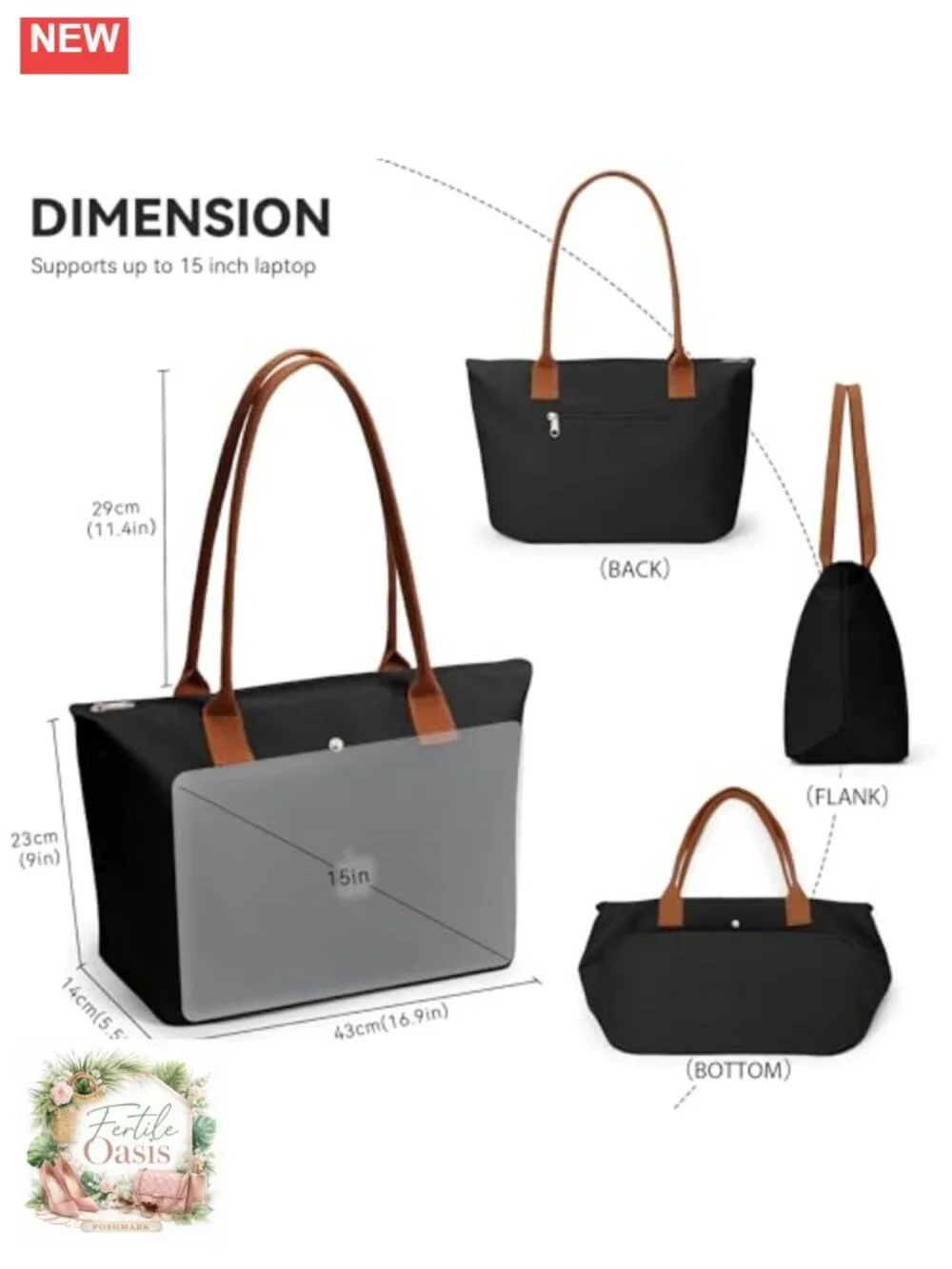 Nylon Tote Bag for Women, Large Capacity Shoulder Hobo Handbag with Zipper,